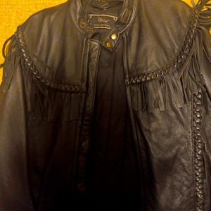 WOMANS HARLEY DAVIDSON BLACK LEATHER JACKET SIZE SMALL
